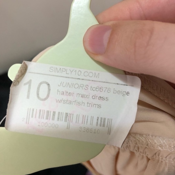 Tea & Cup Olivia Chiffon Dress NWT Small Ivory Women’s Cream Maxi Formal - Picture 7 of 8